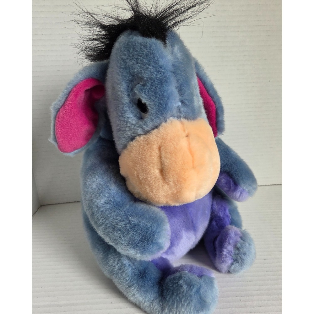 Disney Store Winnie the Pooh "Eeyore" with Detachable Tail Plush 13" Tall‎ 2000